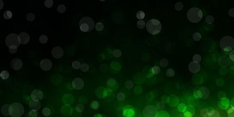 Dark Green, Red vector backdrop with dots.