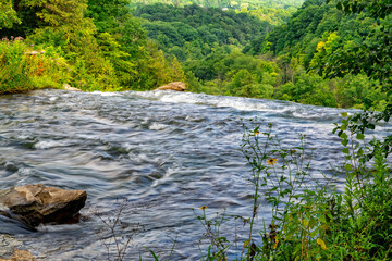 The Top Of Chittenango Falls At Chittenango State Park In New York