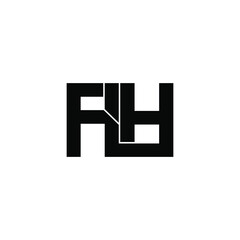 Obraz premium flh letter monogram initial logo design