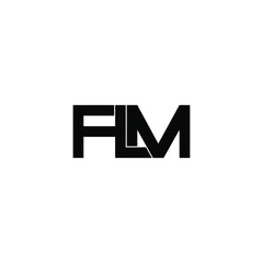 flm letter monogram initial logo design