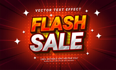 Flash sale editable text style effect themed sales promotion