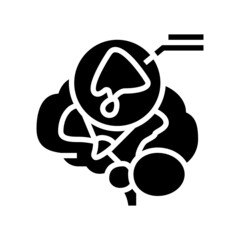hypothalamus endocrinology glyph icon vector. hypothalamus endocrinology sign. isolated contour symbol black illustration