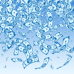 Bitcoin, internet currency notes falling. Messy BT