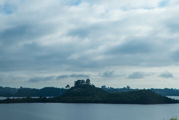 Tauranga, New Zealand: 09/07/2018: The bay and harbour at Tauranga with calm water in front of the Mount