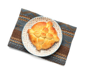 Bread of the dead on white background. Celebration of Mexico's Day of the Dead (El Dia de Muertos)