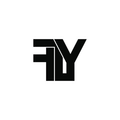 fly letter monogram initial logo design