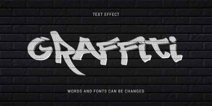 graffiti text effect 100% editable vector image