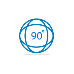 90 Degrees Vector Template Design