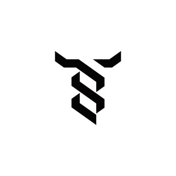 recommend clip art: s initial deer antlers logo design vector template