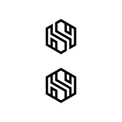 s initial logo design vector template