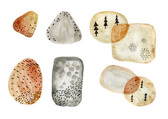 Gold and Black Christmas abstrat elements isolated on white