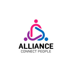 people group logo. Connecting partner teamwork. Unity, Alliance, Community friendship. successful family union recent vector. business symbols. 