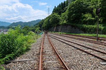 岐阜県飛騨市神岡のレールマウンテンバイク