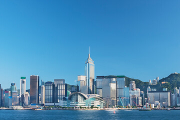 Obraz premium Skyline of downtown of Hong Kong city
