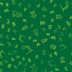 Set line Wine tasting, degustation, and Farmer the hat on seamless pattern. Vector