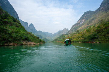 tourists on the river