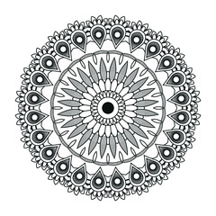 Creative luxurious mandala pattern arabesque ornamental floral shapes