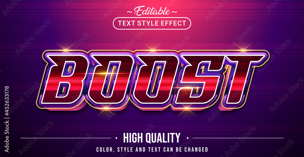 Aufkleber Editable text style effect - Boost text style theme..