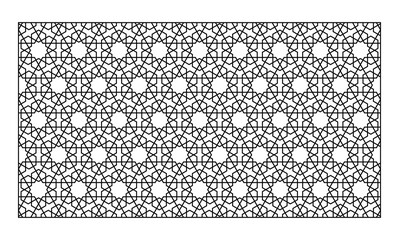 Laser Cutting Template. Decorative Lattice. Middle Eastern Geometric Pattern.