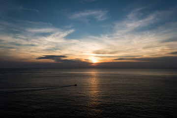 Landscape of sunset seascape at Khao Laem Ya–Mu Ko Samet National Park, Rayong province, Thailand