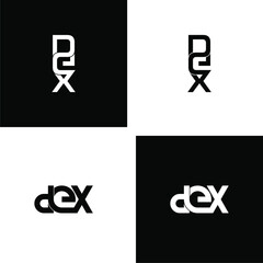 dex letter monogram initial logo design