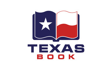 Texas book vector logo designs