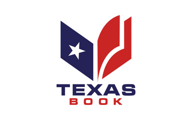 Texas book vector logo designs