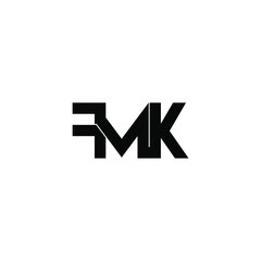 fmk letter monogram initial logo design