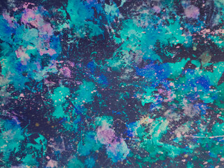 Fototapeta na wymiar Cobalt Abstract Watercolour. Navy Watercolor Paste. Blue Grunge Creative. Azure Texture Ink. Paint Poster. Design Light. Art Banner. Splash Element.
