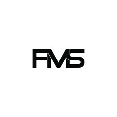 fms letter monogram initial logo design