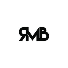 Obraz premium rmb letter monogram initial logo design