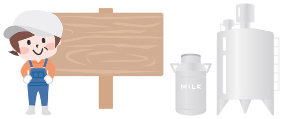 二頭身_酪農家のシニア女性