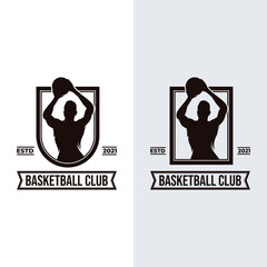 Set of basketball player logo design © ann_21