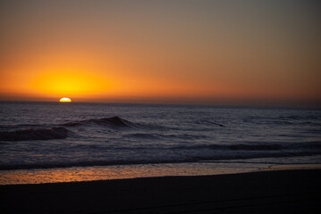 sunset on the beach