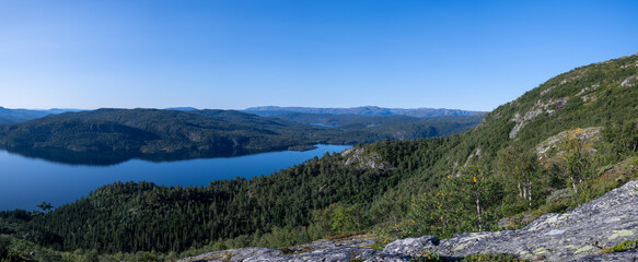 Fototapeta na wymiar High resolution panorama of the Vinje commune in the Telemark region