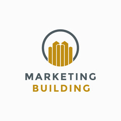 Marketing Building Logo vector image