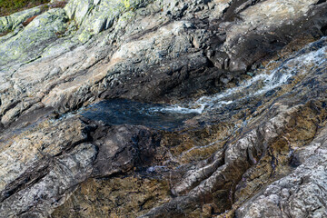 photos  of norwegian watercourses down the mountain and waterfalls