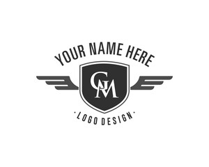 Initial retro vintage insignias logotypes set vector design elements