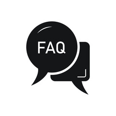 Faq icon design isolated on white background vector illustration