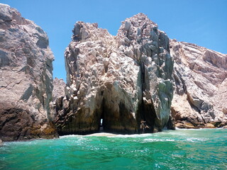 The Arch of Cabo San Lucas also called the end of the earth in the Sea of ​​Cortes of the Baja California Peninsula Mexico
