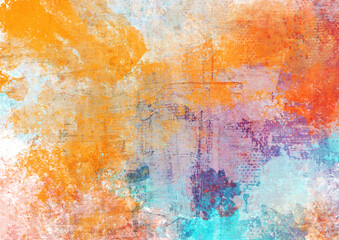 Watercolor fantastic and grungy background	