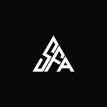 SFA letter logo creative design. SFA unique design