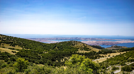 Fototapeta na wymiar landscape in the mountains of central Croatia, above 1500 meters, summer, sunny