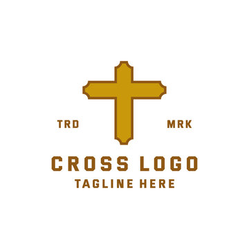 modern outline Cross vector Logo icon symbol design template graphic