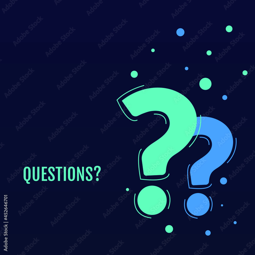 Poster question mark sign icon, vector illustration. flat design style with long shadow. faq button. asking