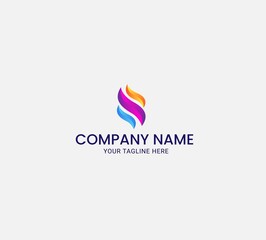 Colorful flame logo 