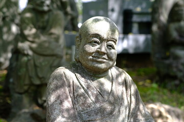 日本、京都市、嵐山。仏像。２０２１年８月２３日。