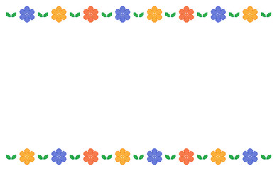 알록달록 꽃 프레임 라인