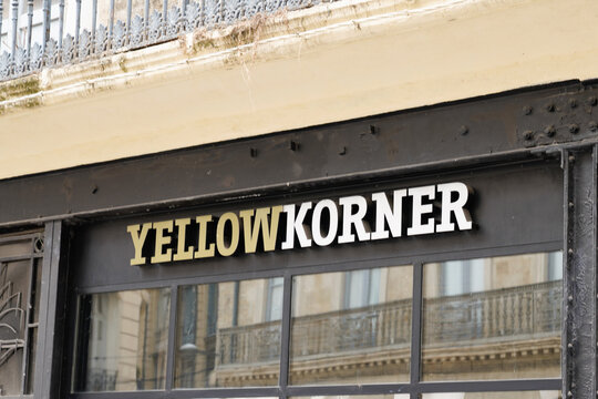 YellowKorner logo sign and brand text store Yellow Korner shop of limited edition art photography