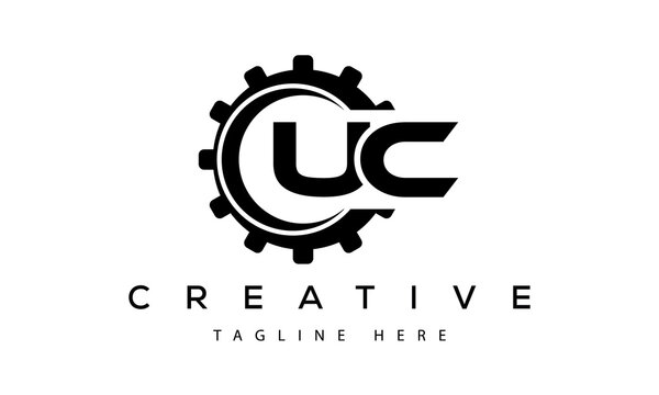 Gear Letter UC Logo Icon Design Vector